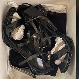 Melissa + Jean Paul Gaultier Black Strap Shoes 8